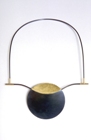 1 Necklace 1975. steel, leave gold, 20x18cm