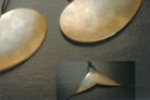28 ‘Two Hearts’ pendant 1998. tombak, 17x9cm